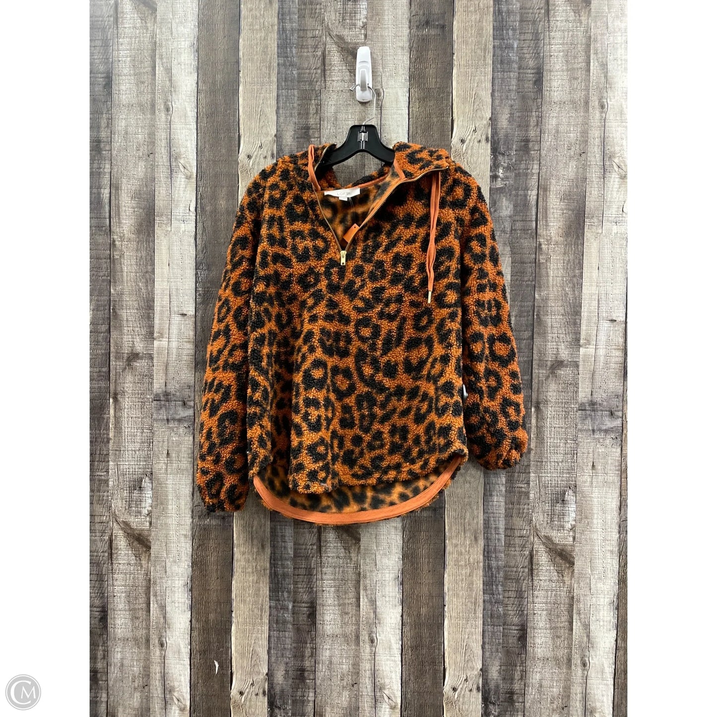 Jacket Fleece By Loft In Animal Print, Size: Xs