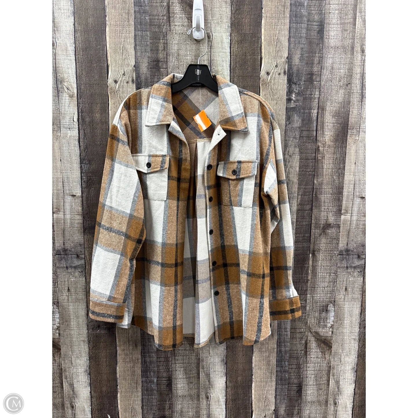 Jacket Shirt By Automet In Plaid Pattern, Size: S