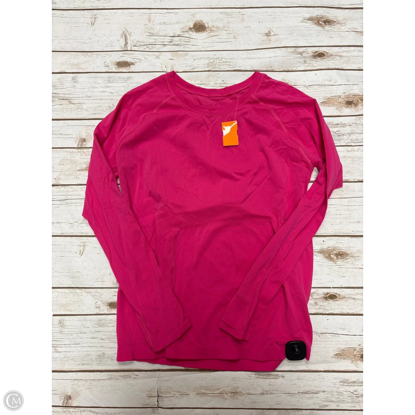 Athletic Top Long Sleeve Collar By Athleta In Pink, Size: L