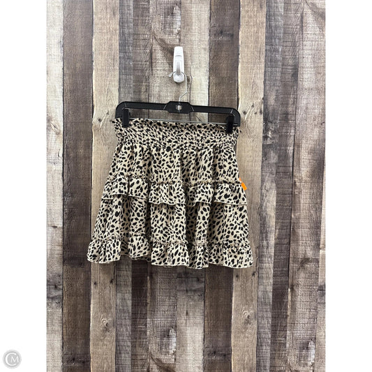 Skirt Mini & Short By Altard State In Animal Print, Size: M