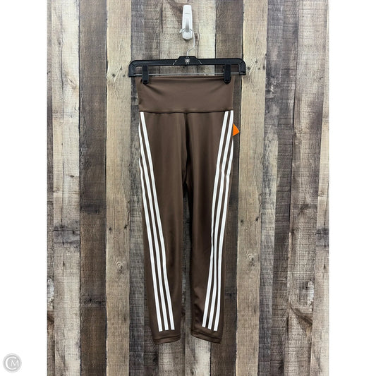 Athletic Leggings By Adidas In Brown, Size: S