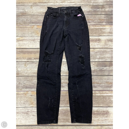 Jeans Boyfriend By Judy Blue In Black Denim, Size: 0