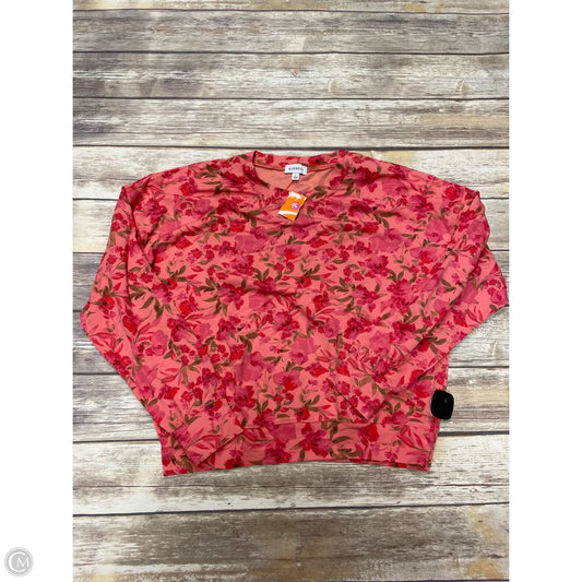 Sweatshirt Crewneck By Evereve In Floral Print, Size: L