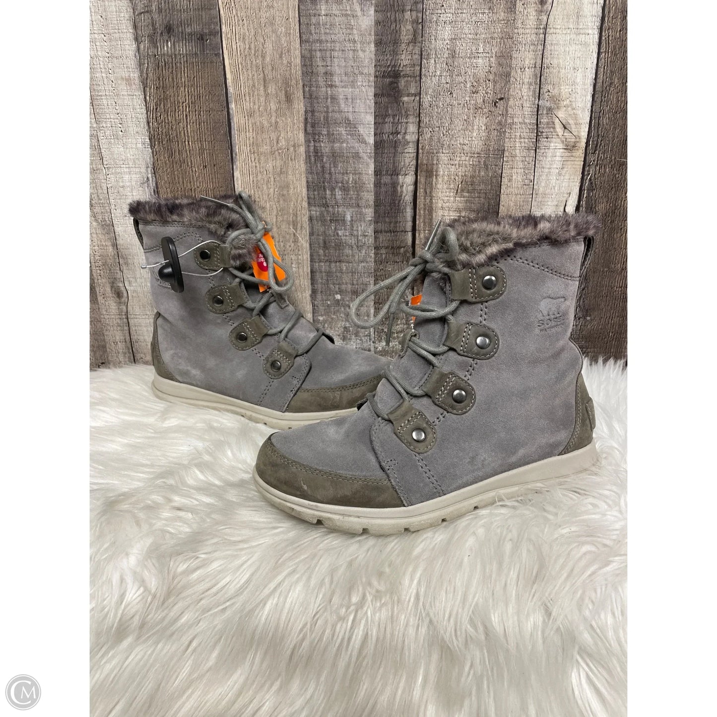 Boots Ankle Flats By Sorel In Grey, Size: 8.5