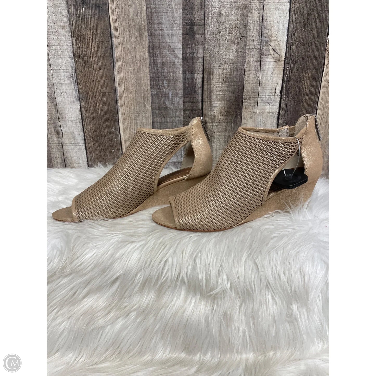 Sandals Heels Wedge By Donald Pliner In Gold, Size: 10