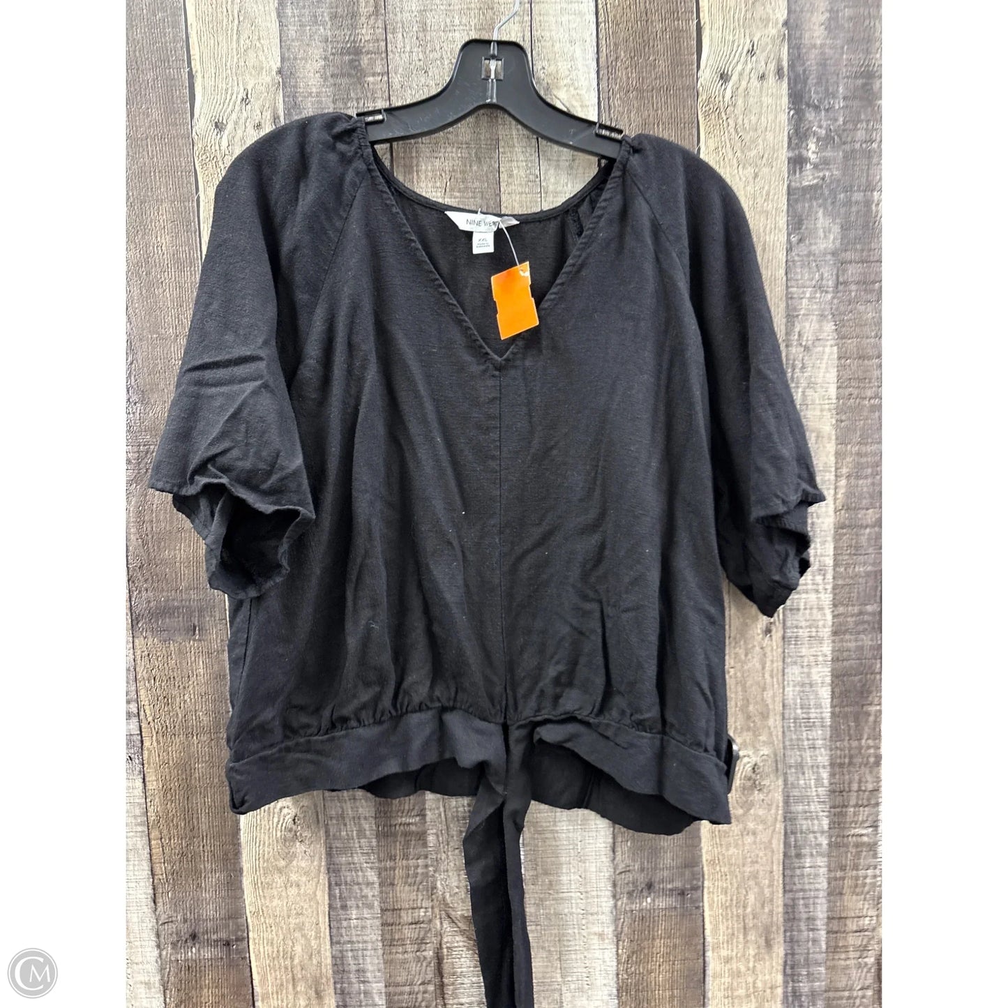 Top Short Sleeve By Nine West In Black, Size: Xxl