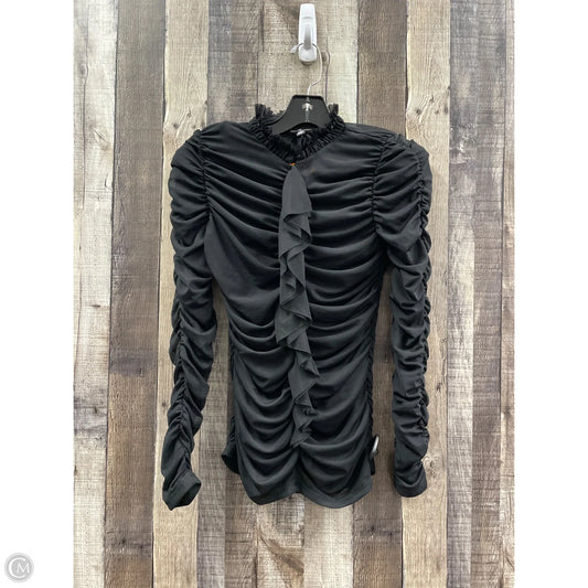 Top Long Sleeve By White House Black Market In Black, Size: Xxs