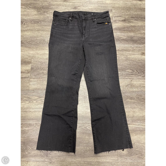 Jeans Boot Cut By American Eagle In Black Denim, Size: 14