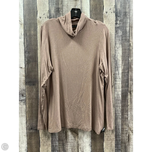 Top Long Sleeve By Tahari In Brown, Size: Xl
