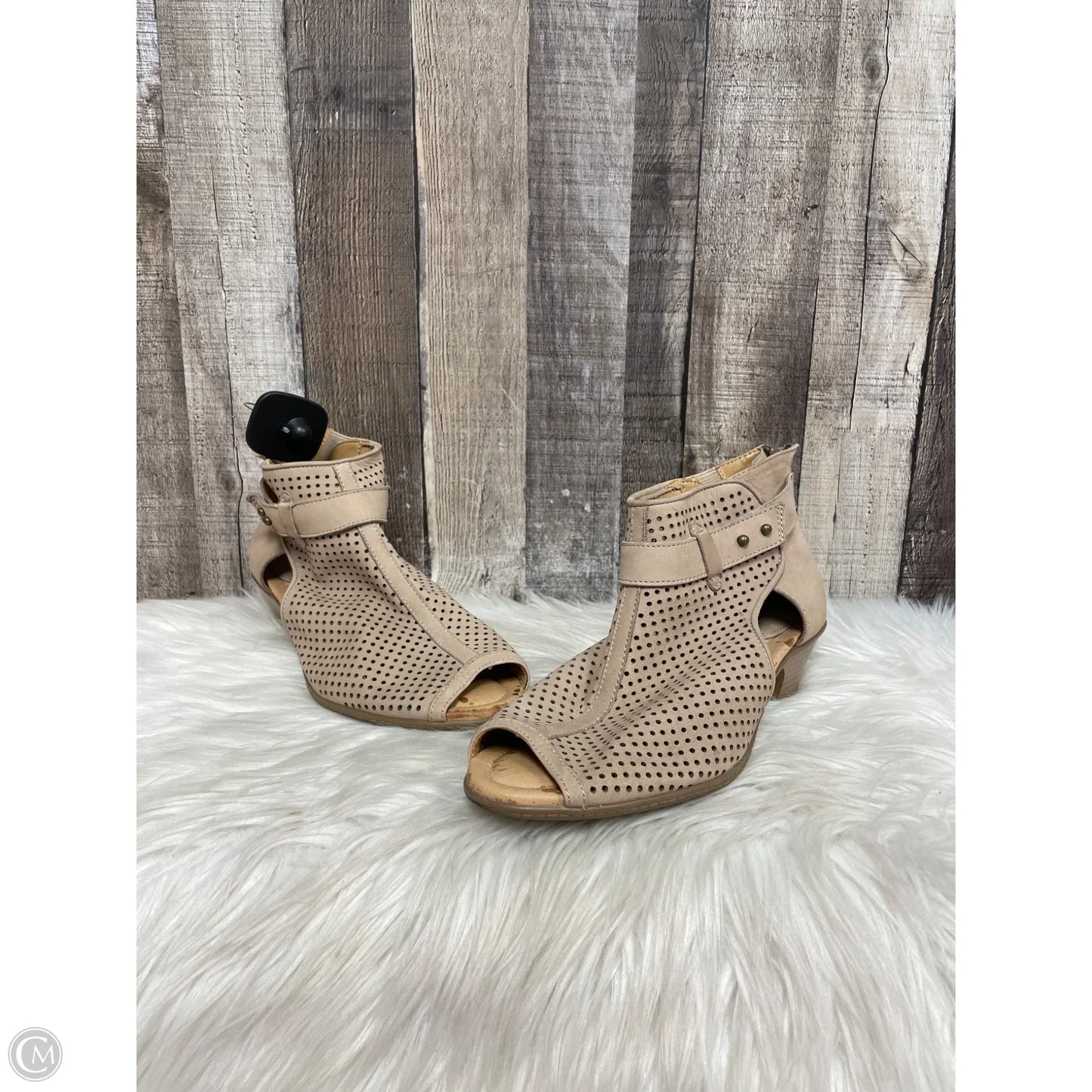 Sandals Heels Block By Earth In Brown, Size: 9