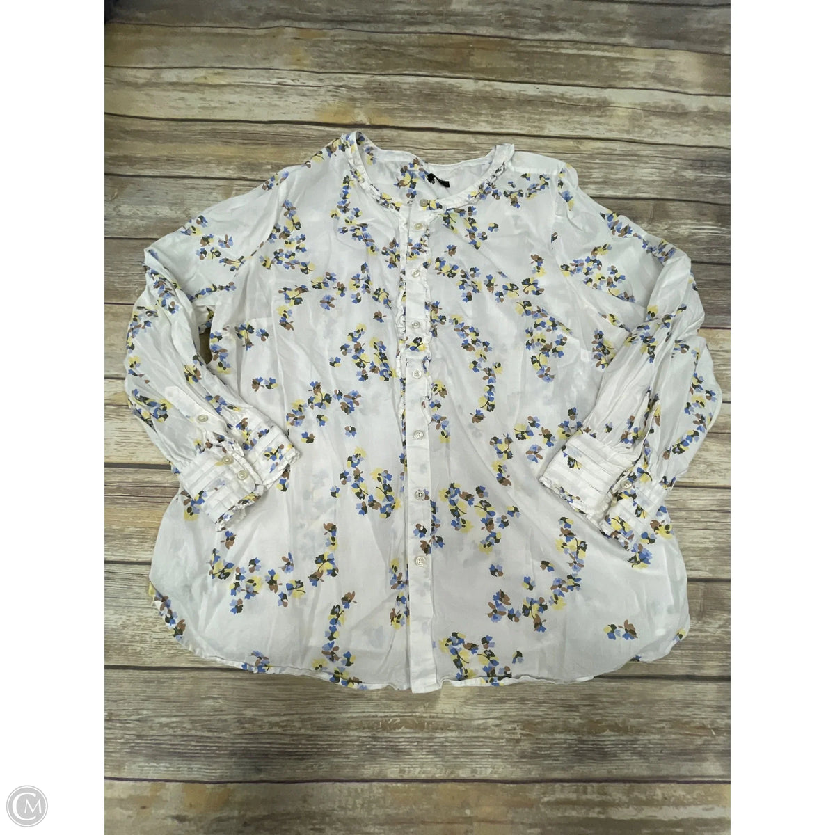 Top Long Sleeve By Talbots In Floral Print, Size: 2x