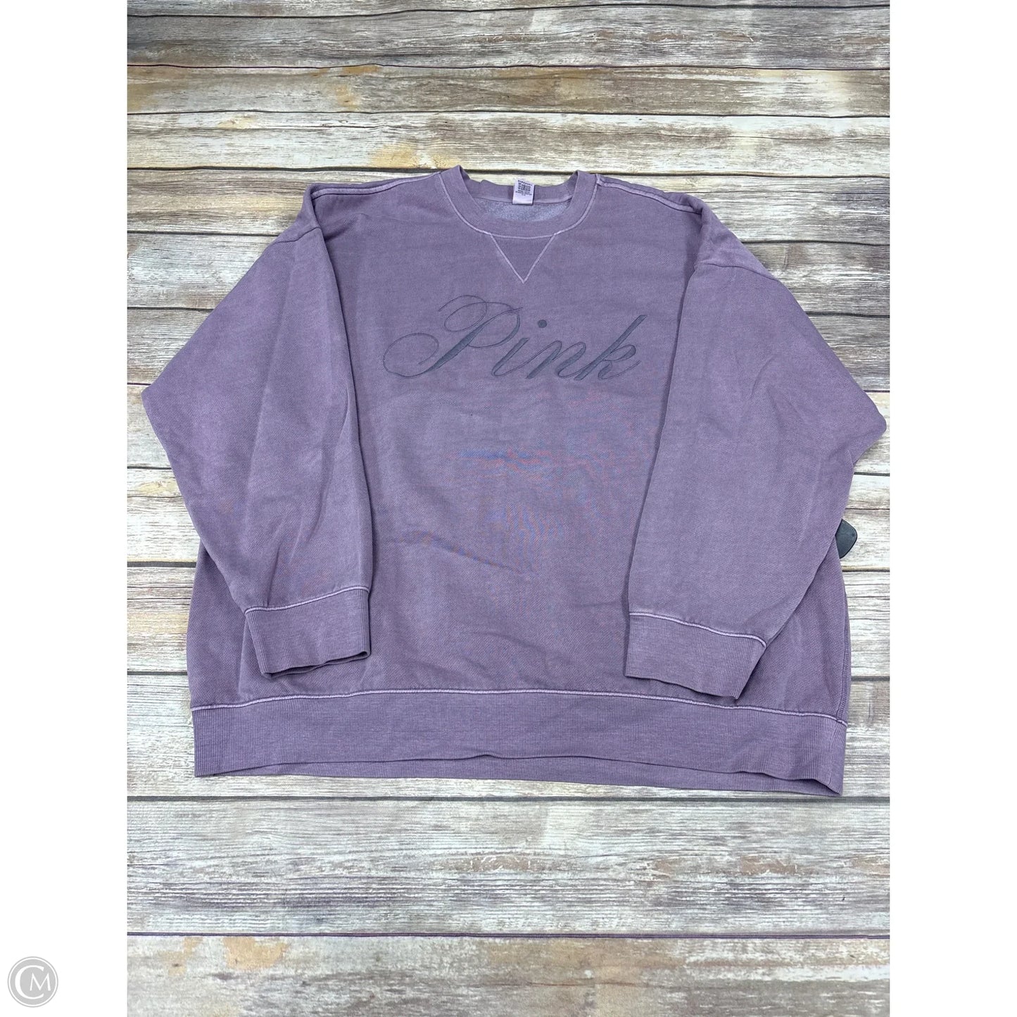 Sweatshirt Collar By Pink In Purple, Size: Xxl