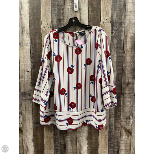 Top 3/4 Sleeve By Liz Claiborne In Multi-colored, Size: 1x