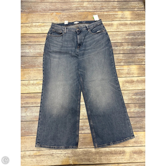 Jeans Wide Leg By Good American In Blue Denim, Size: 16