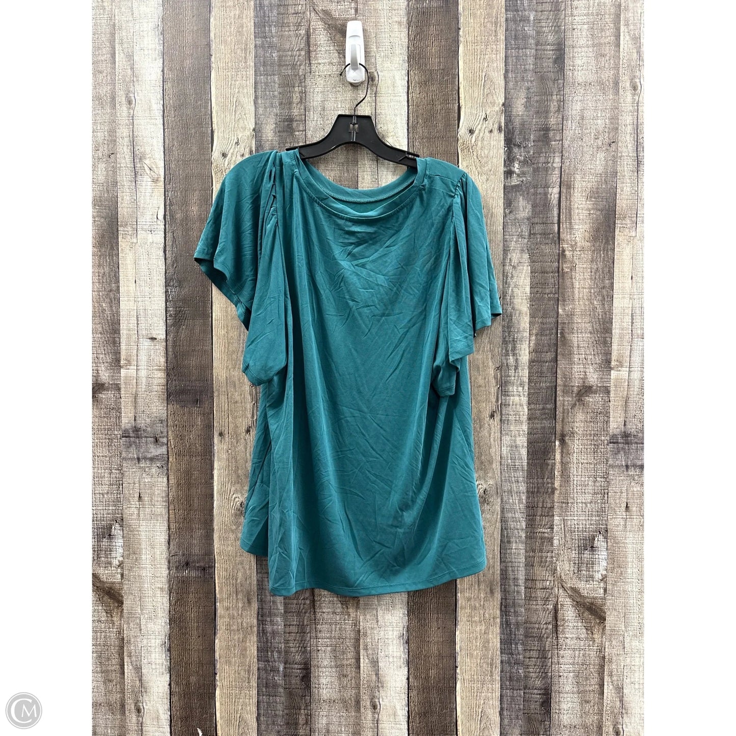 Top Short Sleeve By Maurices In Teal, Size: 1x