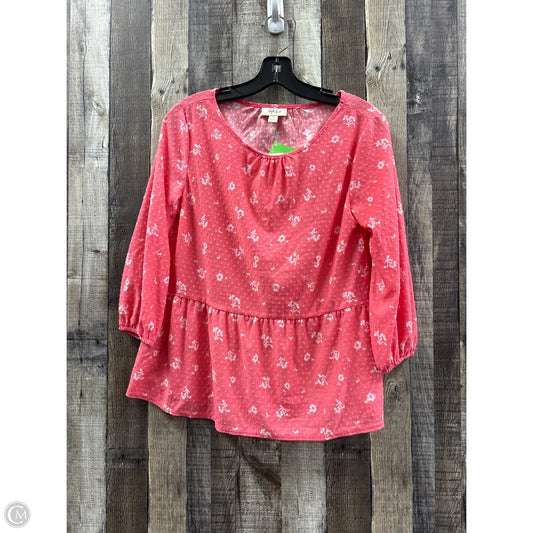 Top Long Sleeve By Style And Company In Pink, Size: S
