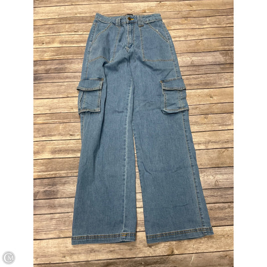 Jeans Wide Leg By Fashion Nova In Blue Denim, Size: 8