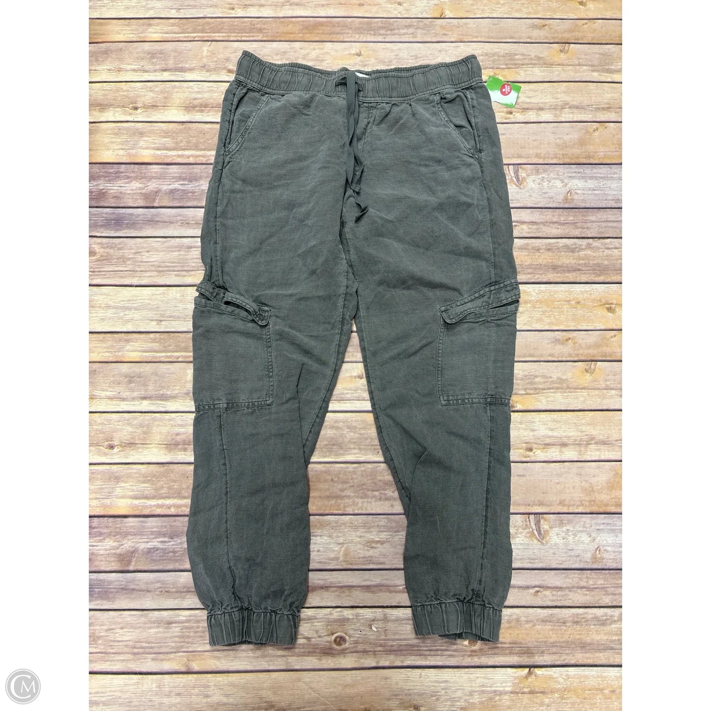 Pants Linen By C And C In Green, Size: M