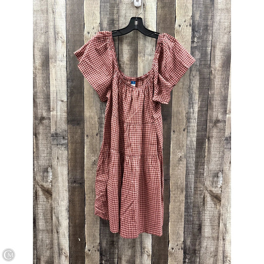 Dress Casual Midi By Old Navy In Checkered Pattern, Size: M