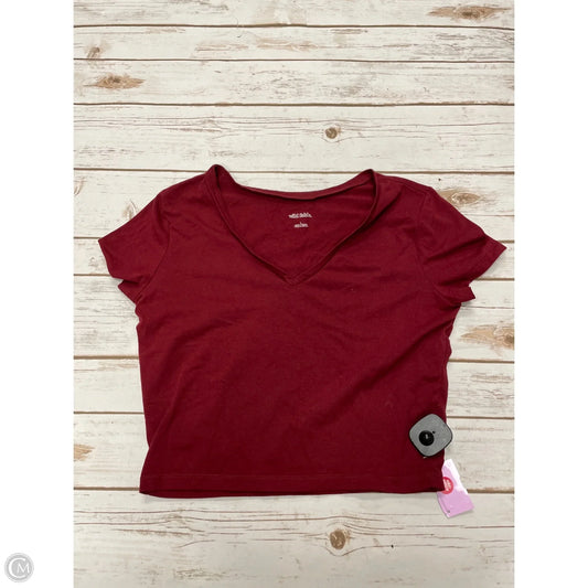 Top Short Sleeve By Wild Fable In Red, Size: L