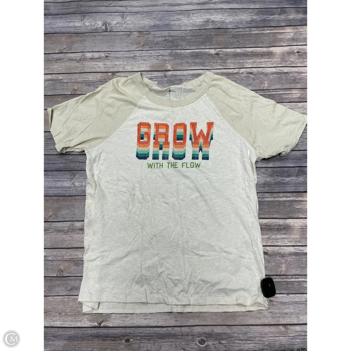 Top Short Sleeve By Aerie In Beige, Size: S