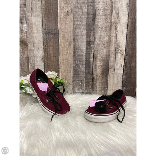 Shoes Sneakers By Vans In Maroon, Size: 8
