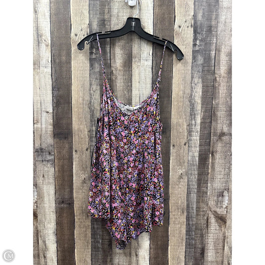 Top Sleeveless By Cme In Floral Print, Size: L