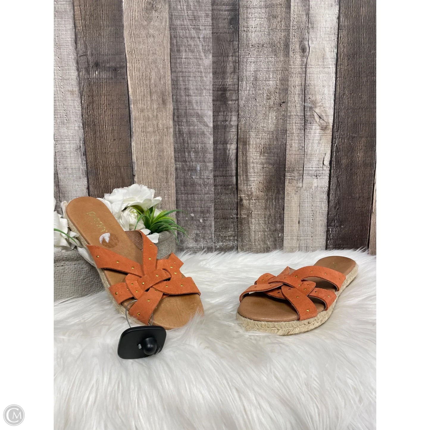 Sandals Flats By Cme In Orange, Size: 7.5