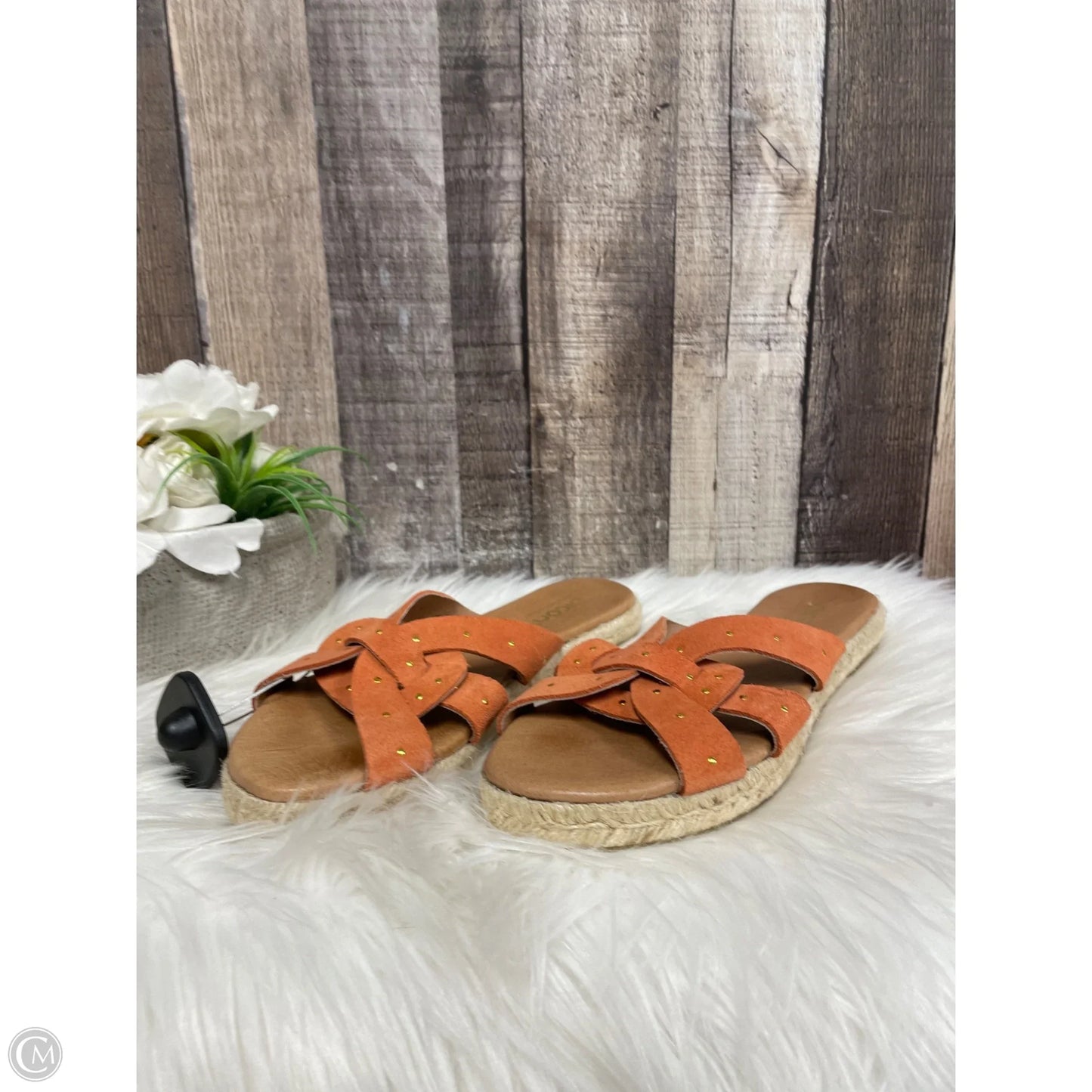 Sandals Flats By Cme In Orange, Size: 7.5
