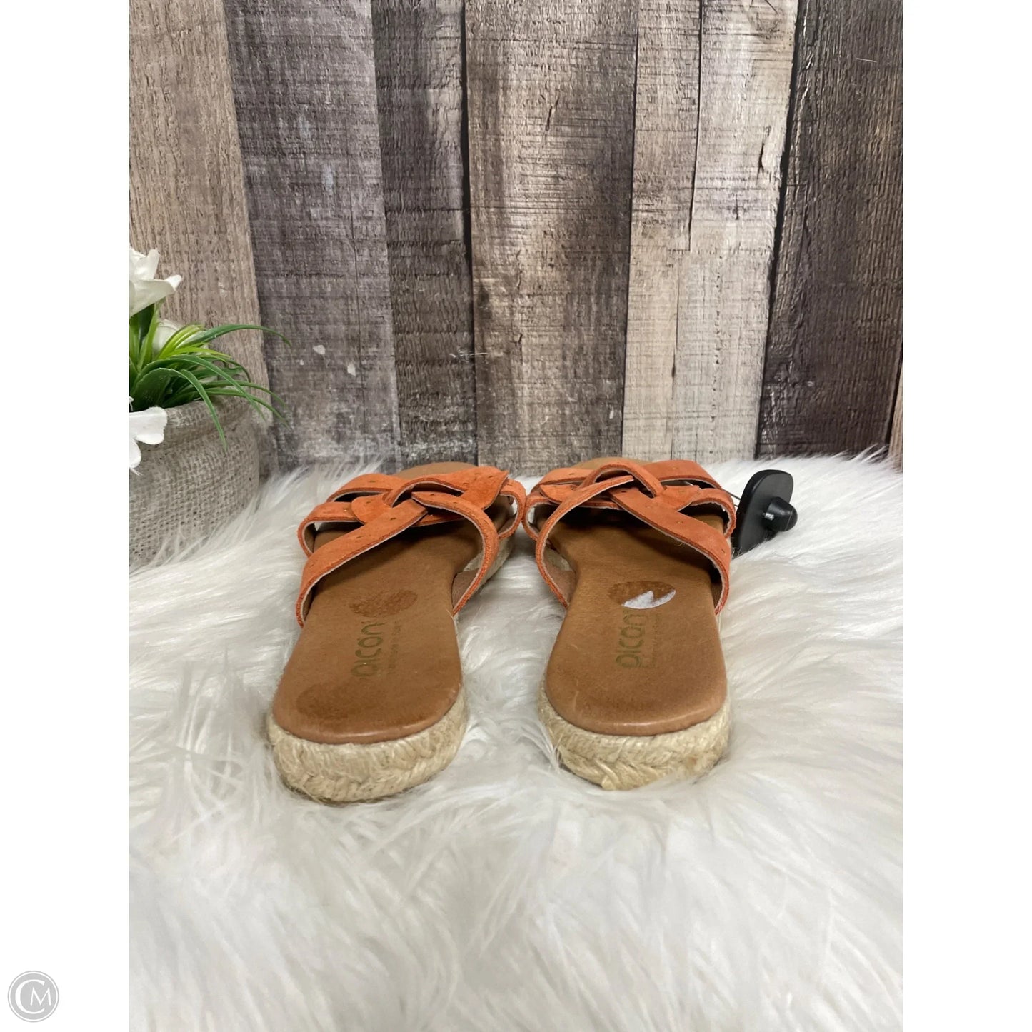 Sandals Flats By Cme In Orange, Size: 7.5