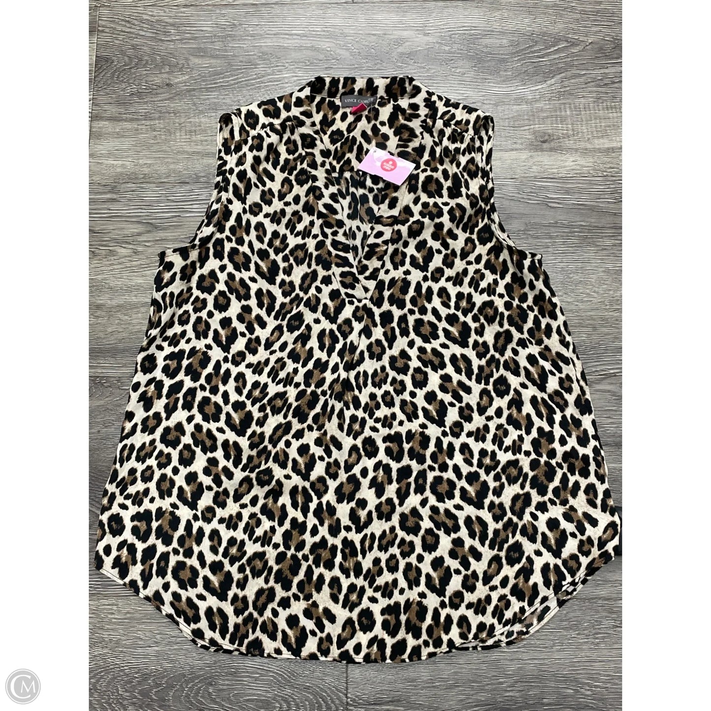 Top Sleeveless By Vince Camuto In Animal Print, Size: Xs