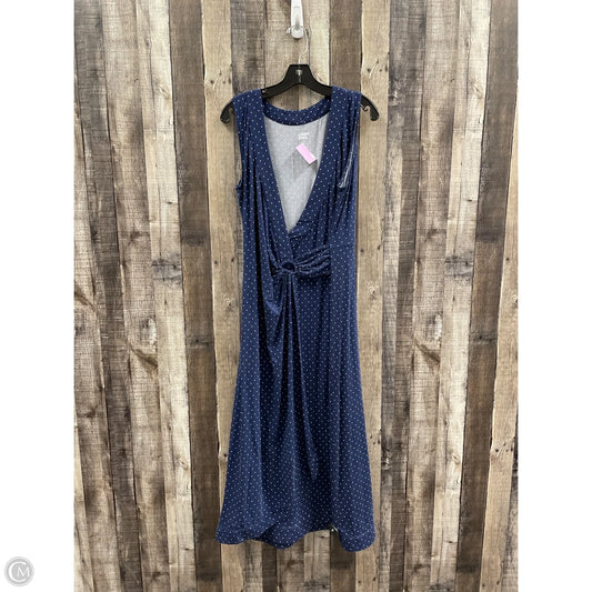 Dress Casual Maxi By Lands End In Blue, Size: L