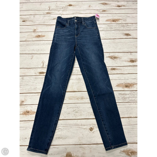 Jeans Jeggings By American Eagle In Blue Denim, Size: 0