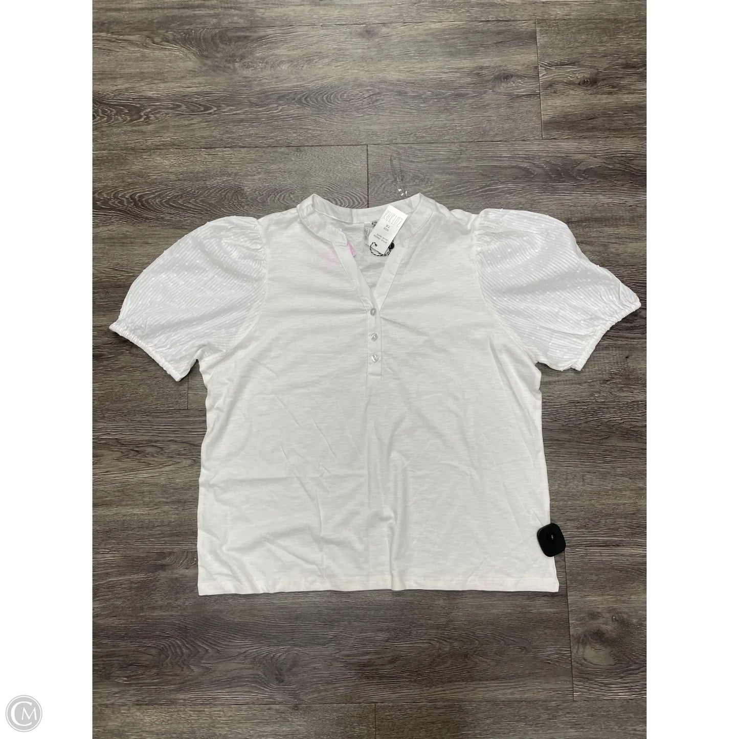 Top Short Sleeve By Kaktus In White, Size: 1x