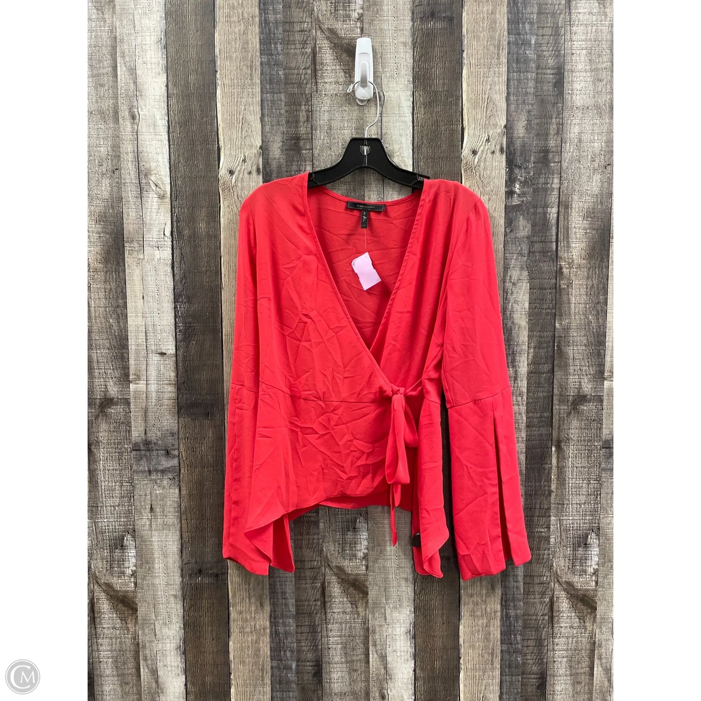 Top Long Sleeve By Bcbgmaxazria In Red, Size: S