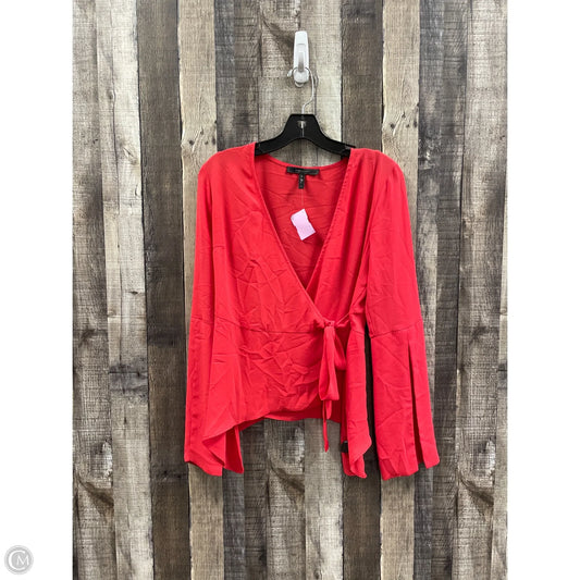 Top Long Sleeve By Bcbgmaxazria In Red, Size: S