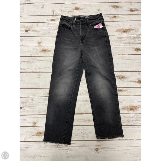 Jeans Straight By Old Navy In Black Denim, Size: 0