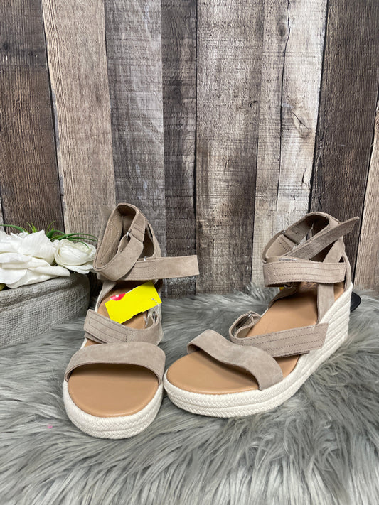 Tan Sandals Heels Wedge Sorel, Size 9
