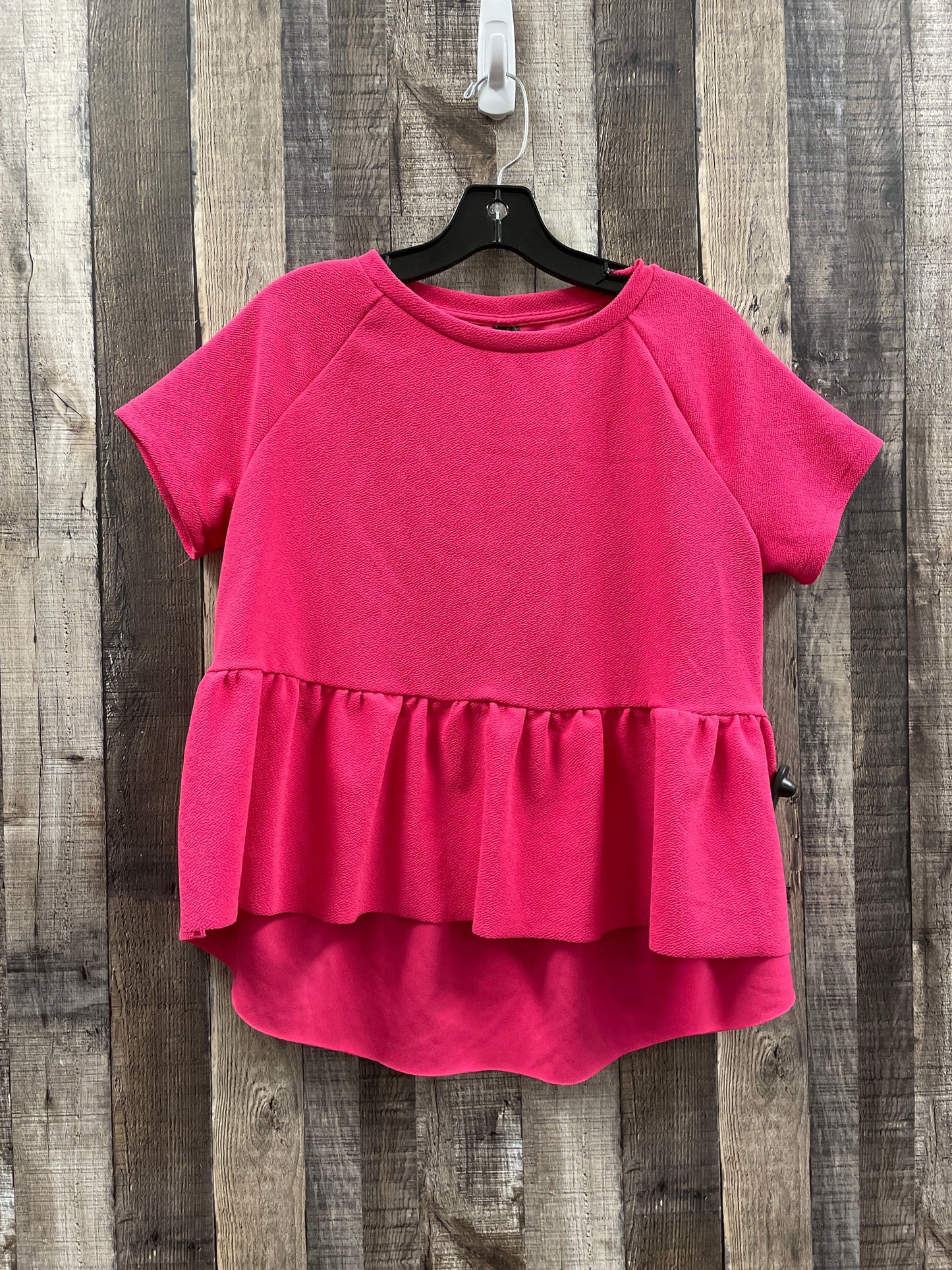 Pink Top Short Sleeve Shein, Size L