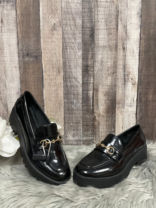 Black Shoes Heels Block Express, Size 9