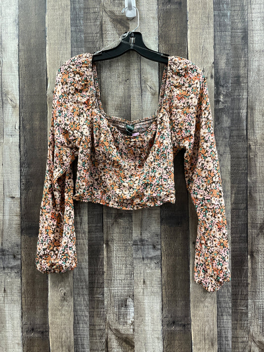 Top Long Sleeve By Wild Fable In Floral Print, Size: M