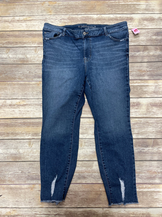 Jeans Skinny By Maurices In Blue Denim, Size: 20