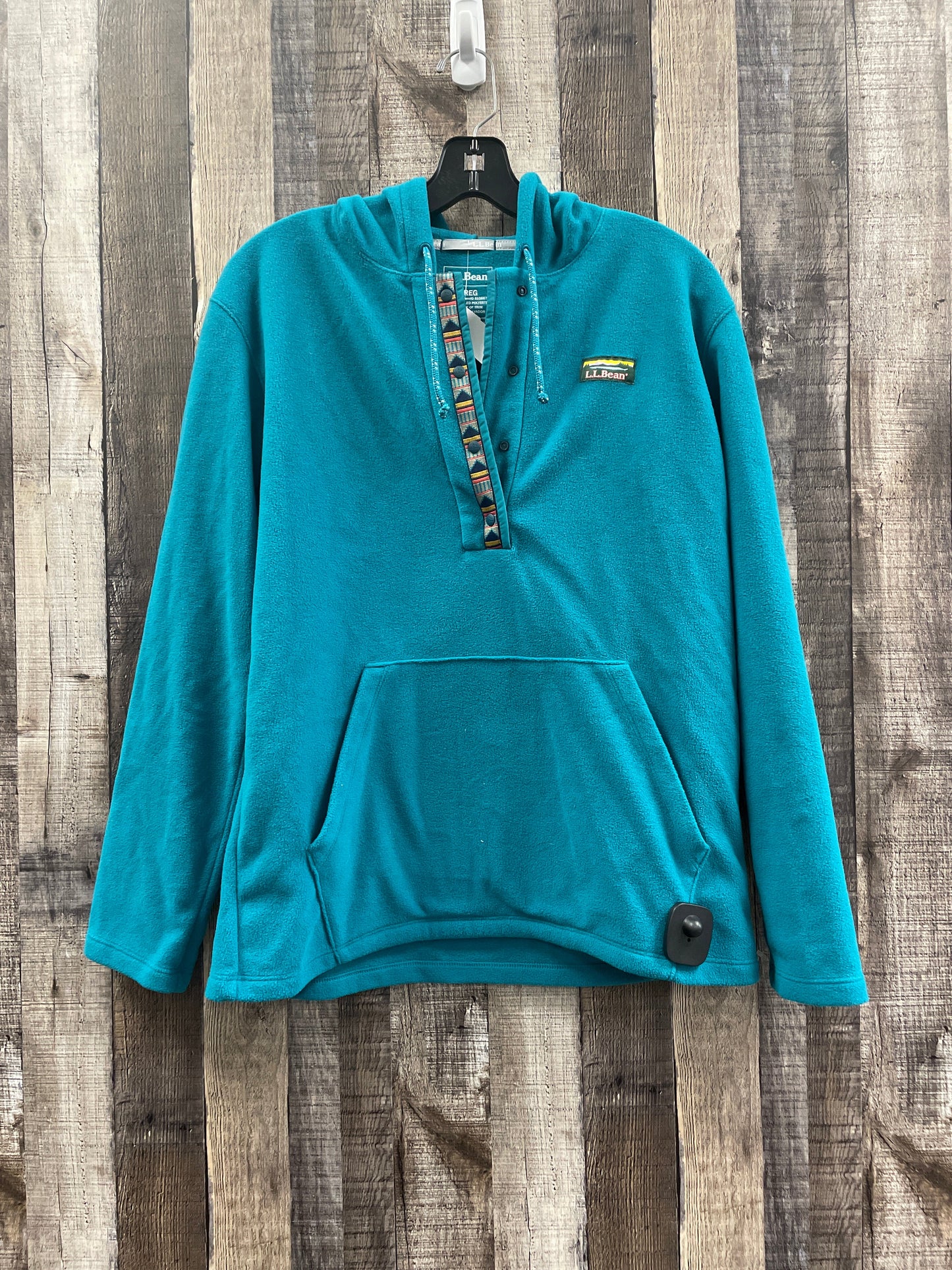 Jacket Fleece By L.l. Bean In Aqua, Size: S