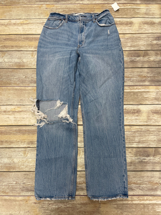 Jeans Straight By Abercrombie And Fitch In Blue Denim, Size: 10