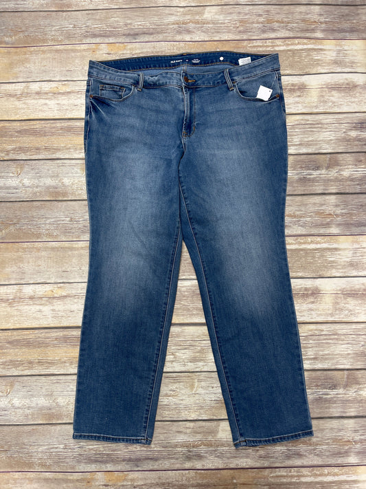 Jeans Straight By Old Navy In Blue Denim, Size: 20