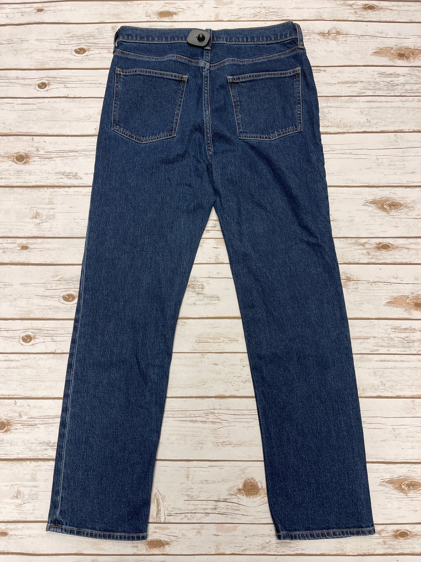 Jeans Straight By Gap In Blue Denim, Size: 12