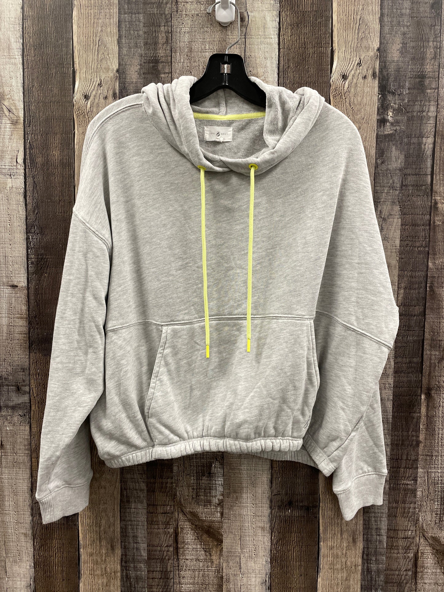 Sweatshirt Hoodie By Lou And Grey In Grey, Size: M