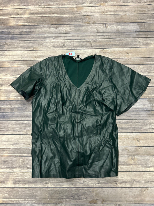 Top Short Sleeve By Eloquii In Green, Size: 1x