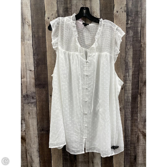 Top Sleeveless By Torrid In White, Size: 4x