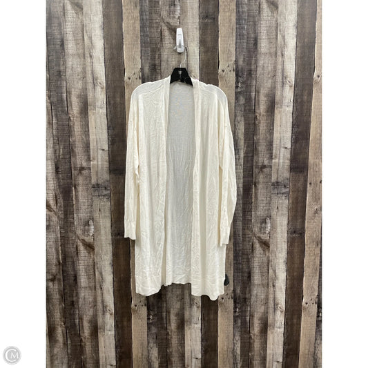 Sweater Cardigan By Ann Taylor In White, Size: L